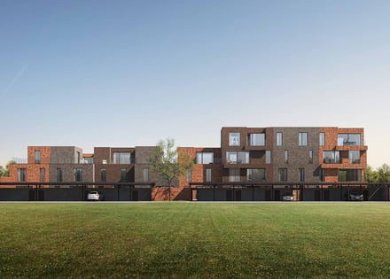 Strakke nieuwbouwwoningen in Kuurne